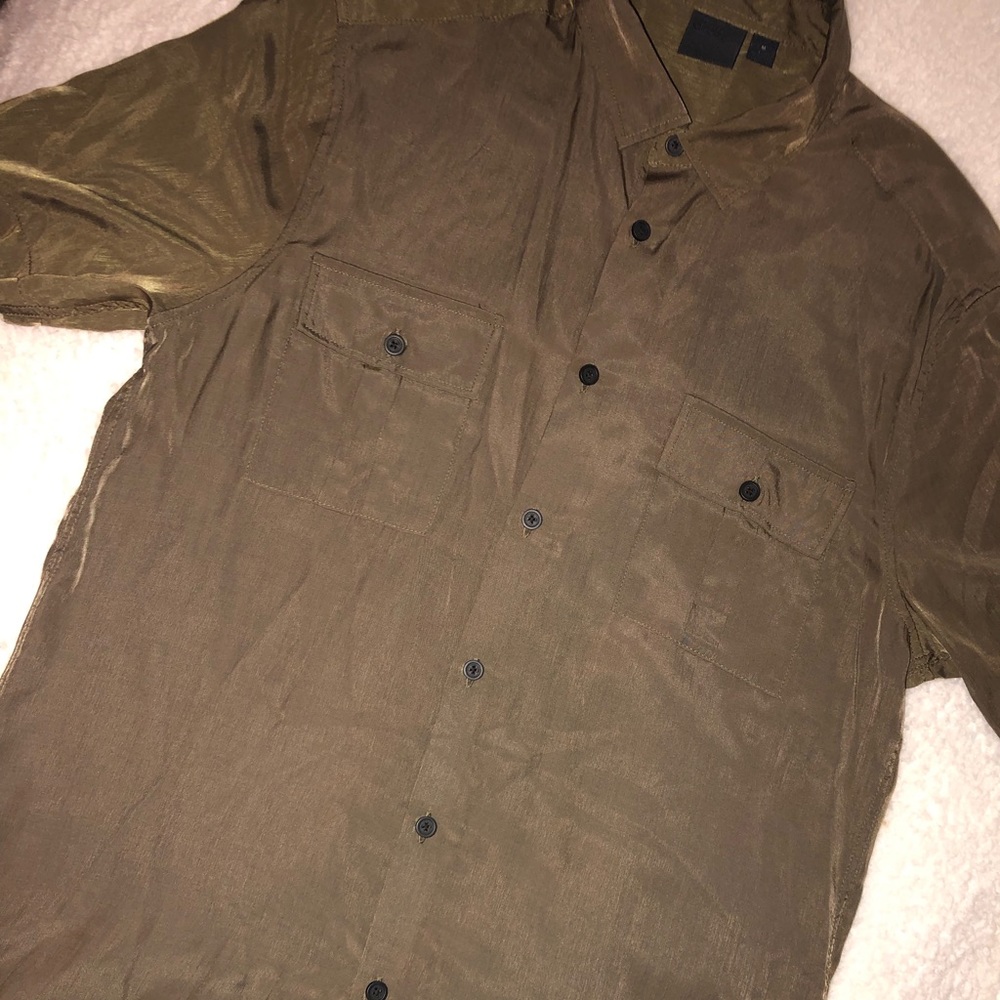Tailored blouse, silk/sheer material women’s M